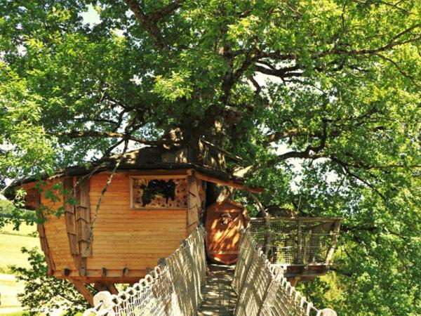 Cabane Perchee Dans Les Arbres Saint-Hilaire-en-Morvan Exteriér fotografie
